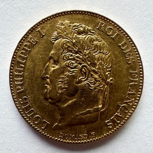 ルイ・フィリップ1世 20フラン金貨 1848年 A(パリ)